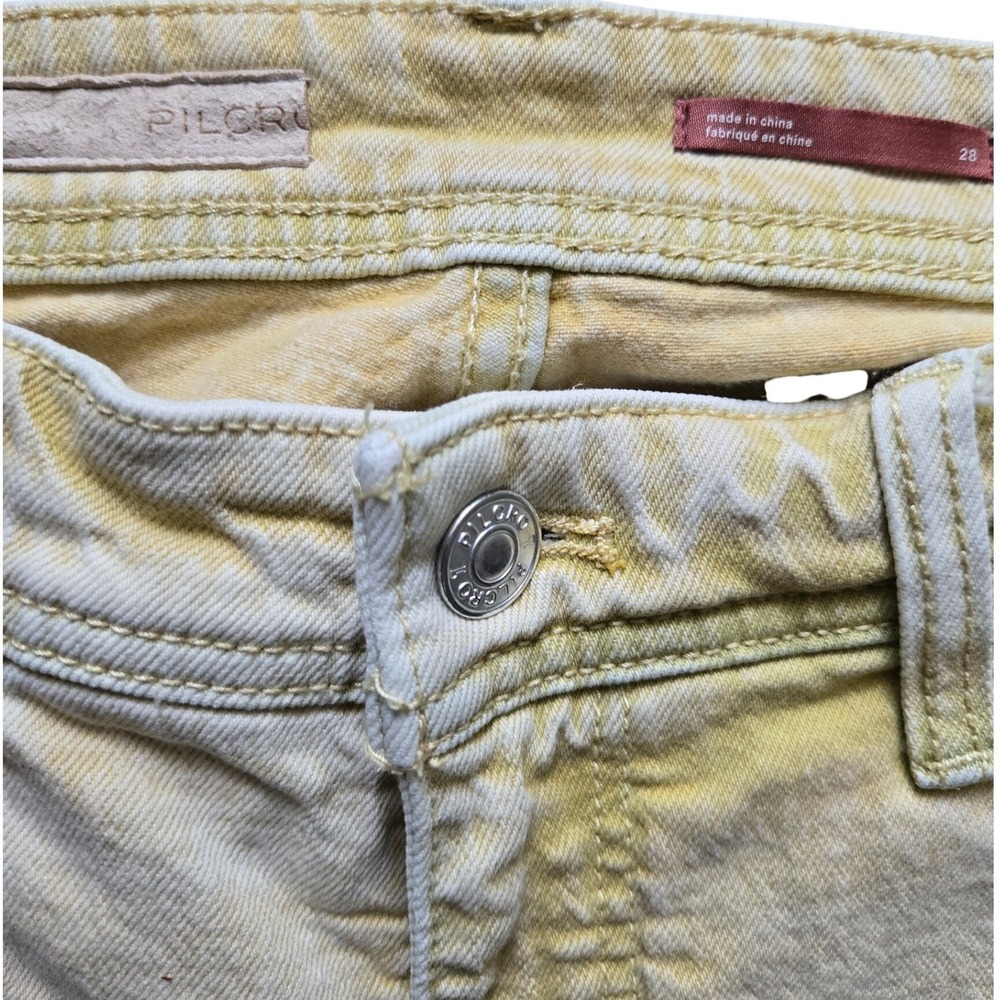 Pilcro Anthropologie Slim Boyfriend Jeans Yellow Denim Size 28 - Picture 7 of 9